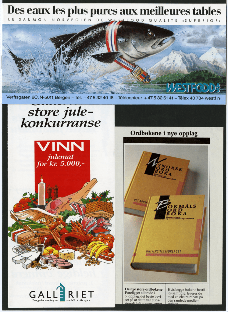 Illustrasjon av laks, julemat og bokdesign