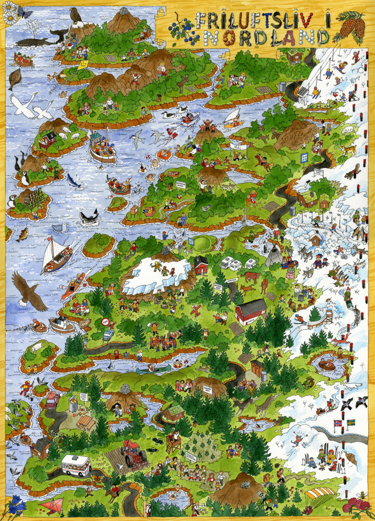 Illustrasjon friluftsliv